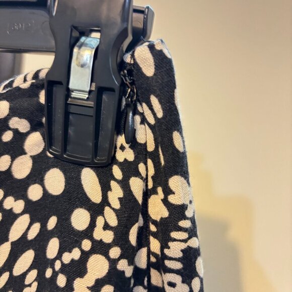 Maeve by Anthropologie Linen Blend Black Cream Print Tiered Mini Skirt - Picture 8 of 13